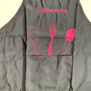 Tupperware Black/Hot Pink Apron Logo **NEW